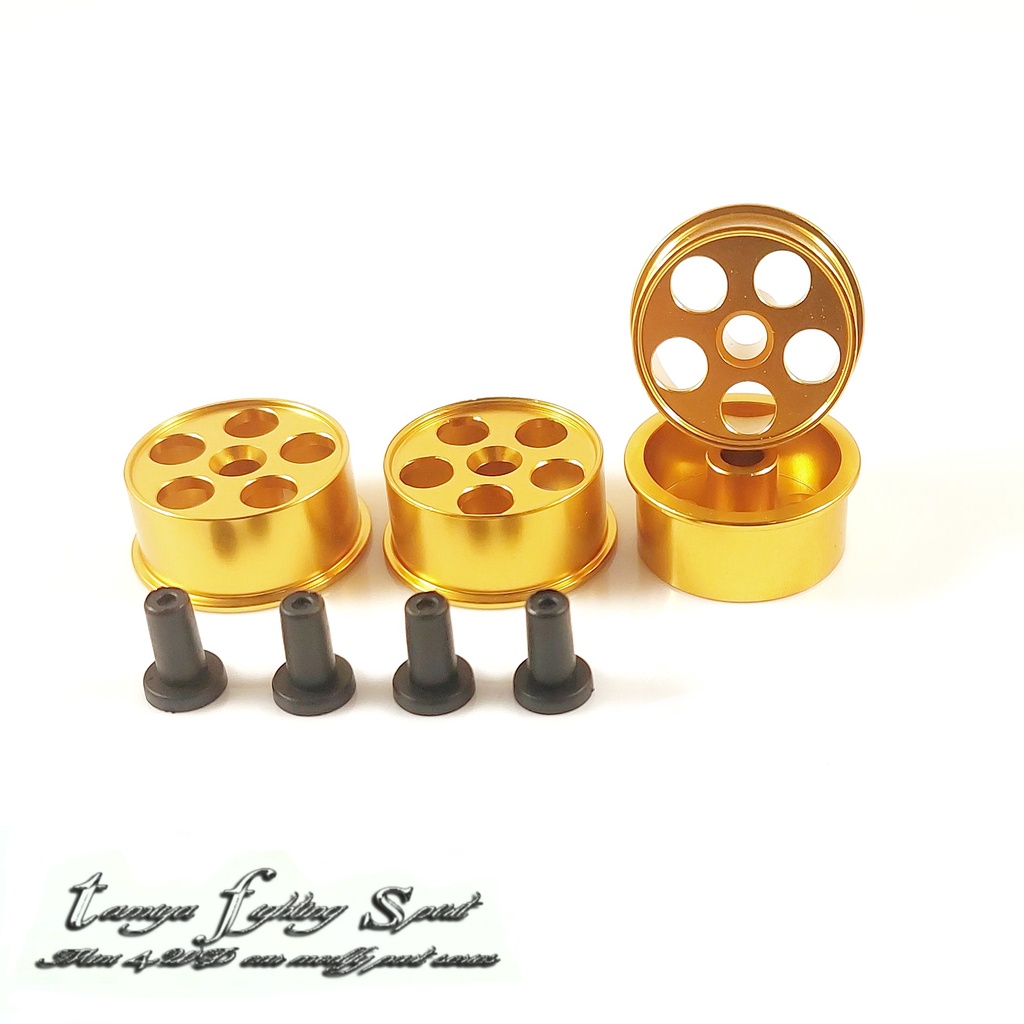 Rep Velg ALU Tamiya 4pcs 94710  Aluminium Wheel  Velg ALU 5 M Gold - VA5M08
