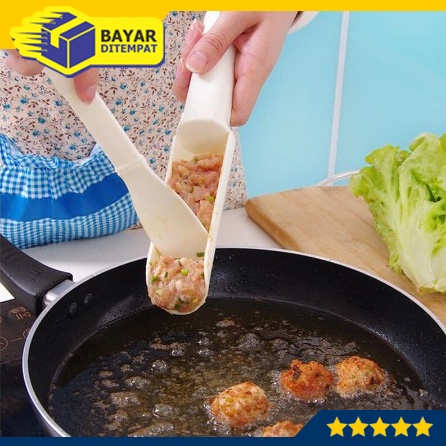 Alat Buat Pembuat Bakso Pentol Manual Cetak Bakwan Hie Wan Hiwan Meatball Maker Mold Peralatan Dapur [MG17]