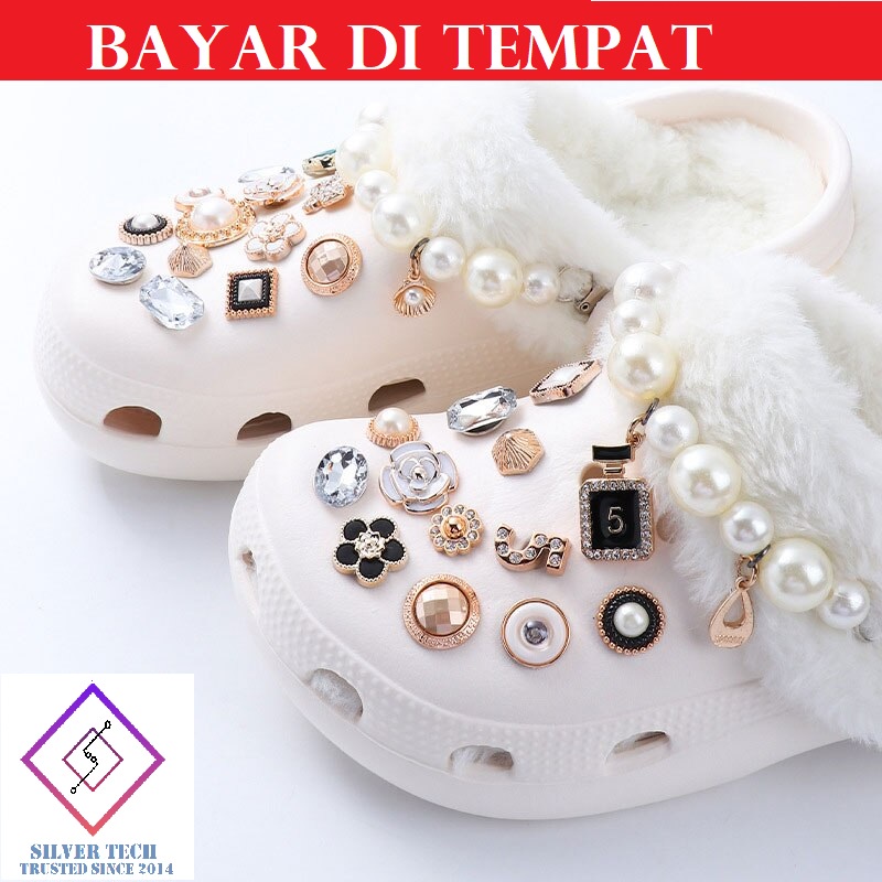 SILVERTECH Accesories Hiasan untuk Sepatu Sandal Crocs Tas Gelang Fashion Hiasan Sepatu model jawerly