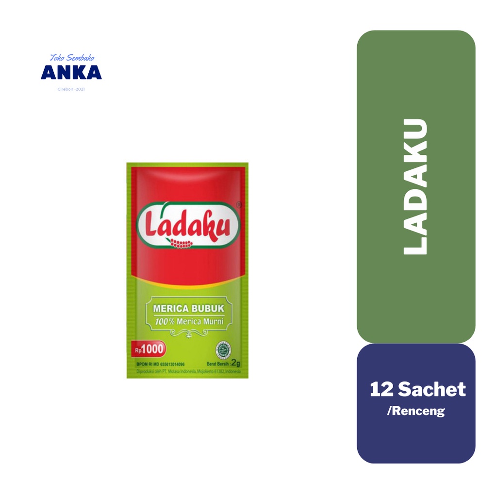 

Ladaku Merica Bubuk 3g X 12 pcs (HARGA UNTUK 1 RENCENG)