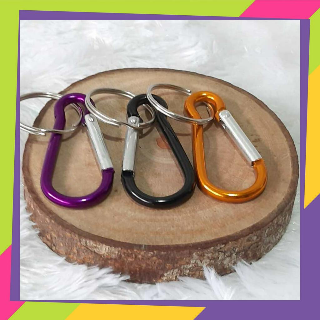 1135 [Grosir] @12pcs gantungan kunci Karabiner / Carabiner screw aloy