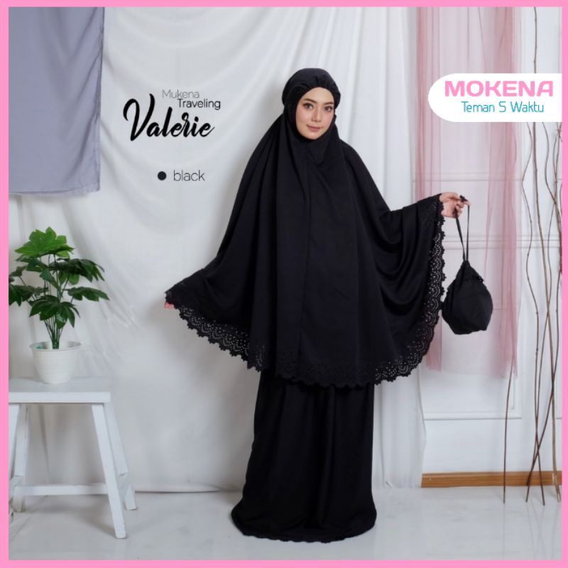 Mukena Mukenah bali dewasa jumbo murah terbaru 2021 polos by MOKENA daily gold black Bahan Adem