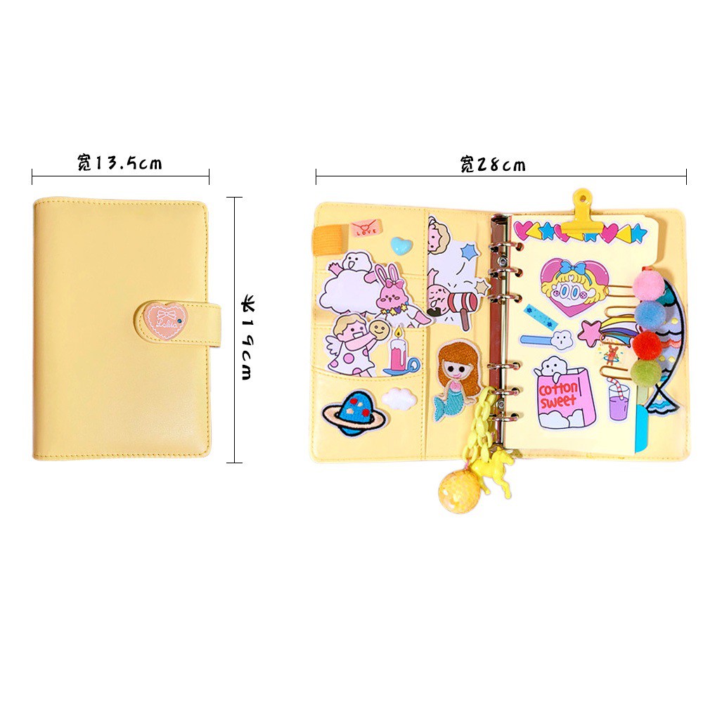 

Buku Binder A6 Agenda Planner Bahan Kulit PU Warna Pastel Girl