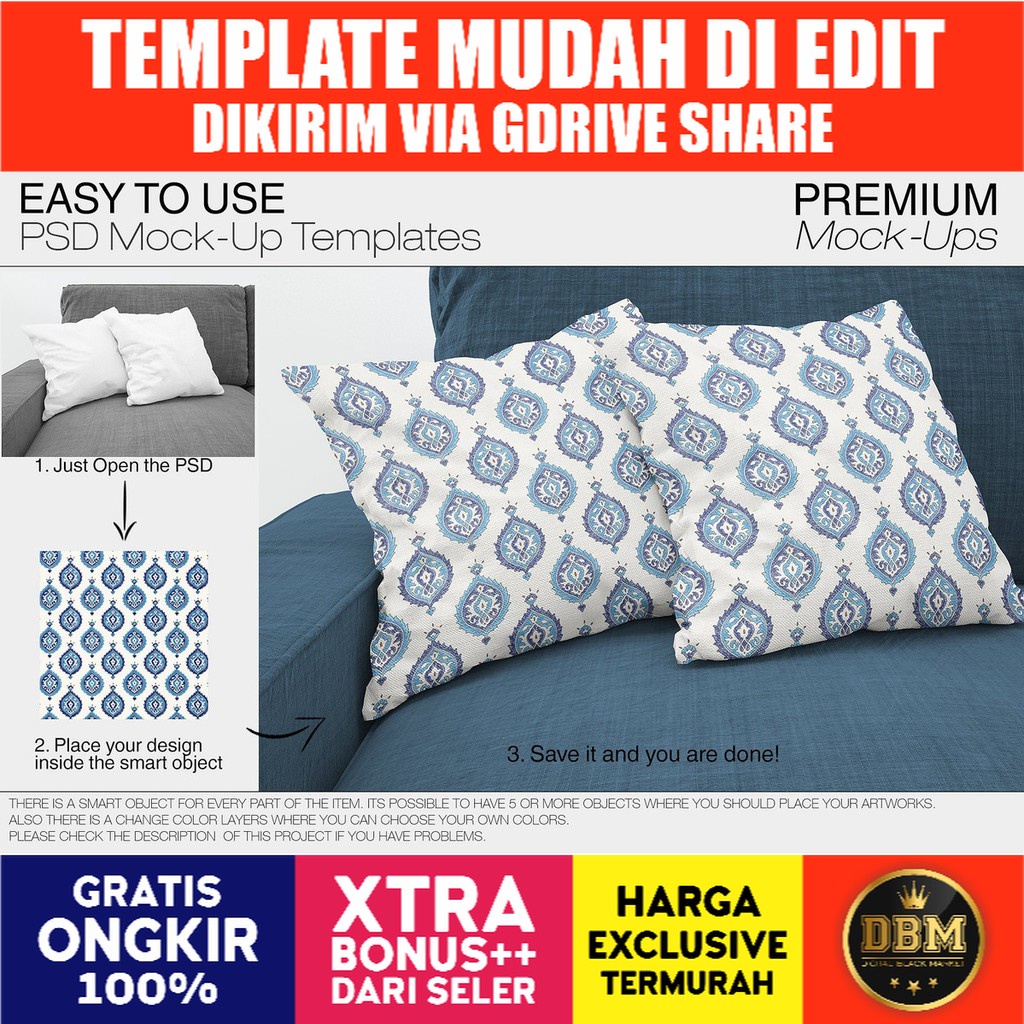 Pillow Mockups - Adobe Photoshop