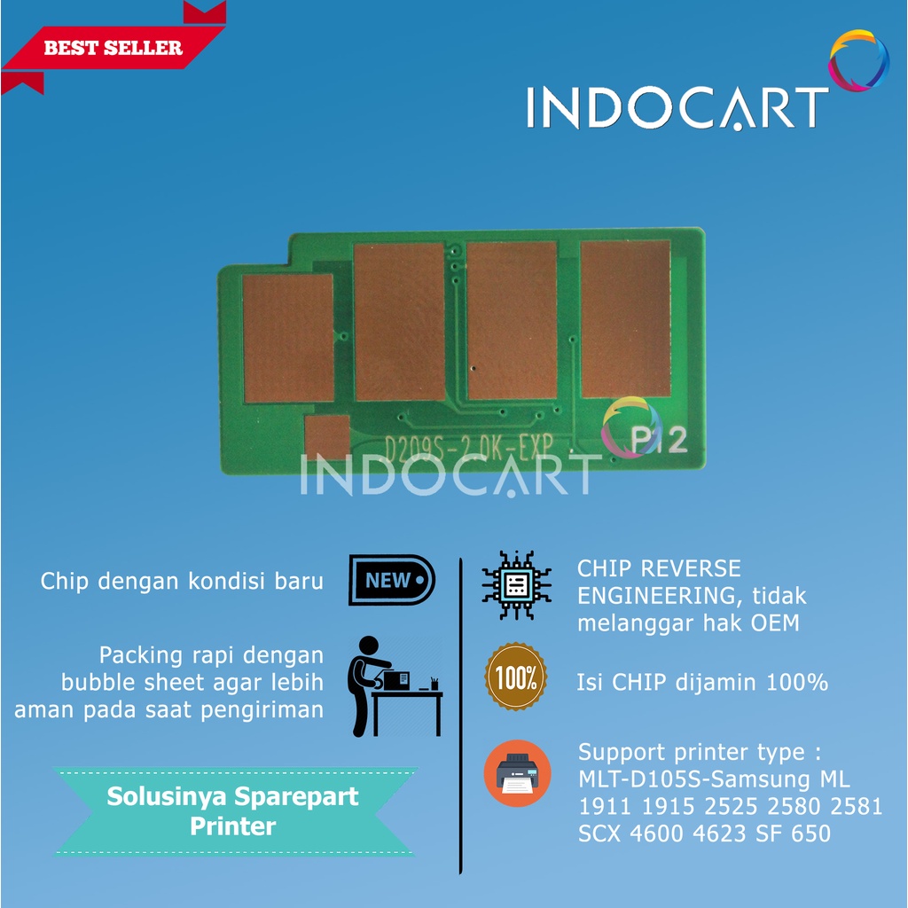 Chip MLT-D105S-Samsung ML 1911 1915 2525 2580 2581 SCX 4600 4623-1K5