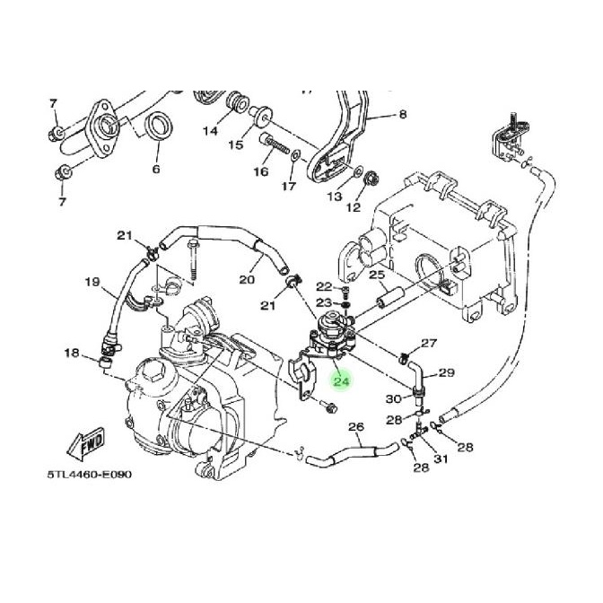 Valve Air Induction System Assy Ais Mio Sporty Smile 28D Original Ygp