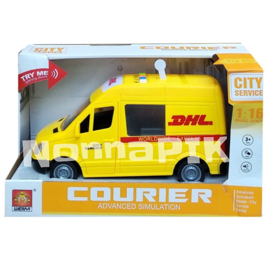 Jual MAINAN MOBIL DELIVERY COURIER CAR FRICTION DHL | Shopee Indonesia