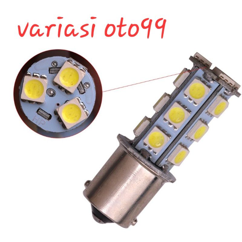 LAMPU LED REM STOP BAYONET 1157/ 18LED DAN 13LED UNTUK MOBIL MOTOR KAKI 2 DC