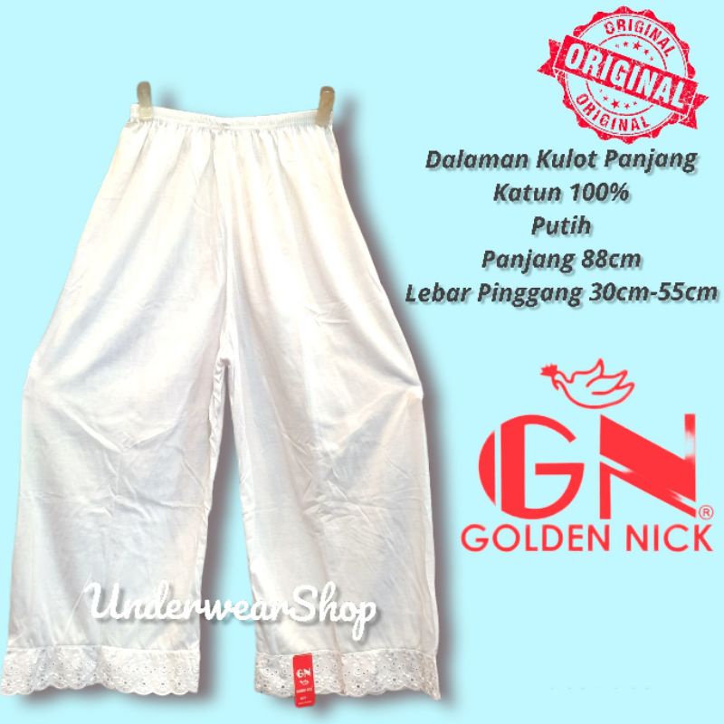 Dalaman Rok Pamjang/Dalaman Kulot Pamjang/Inner Pants/Dalaman Rok Kulot Panjang Golden  Nick/Bahan Katun 100%/Dalaman Baju Gamis/Nyaman Di pakai