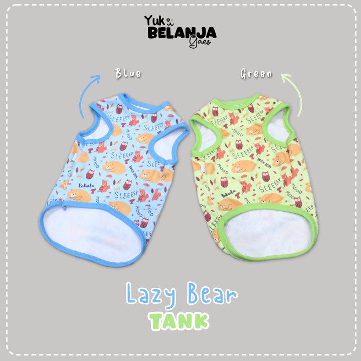 Baju Kucing Bahan Polyester Lazy Bear Tank Series Terlucu Baju Kucing anjing kelinci Lucu murah Size S-XL / Yuk Belanja Gaes!