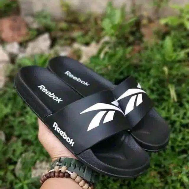 Sandal Pria slip on rebook GRADE ORI 3643-Hitam