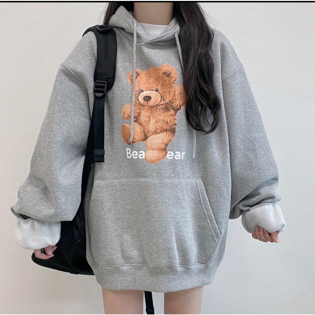 BEAR BEAR HOODIE SWEATER HOODIE WANITA