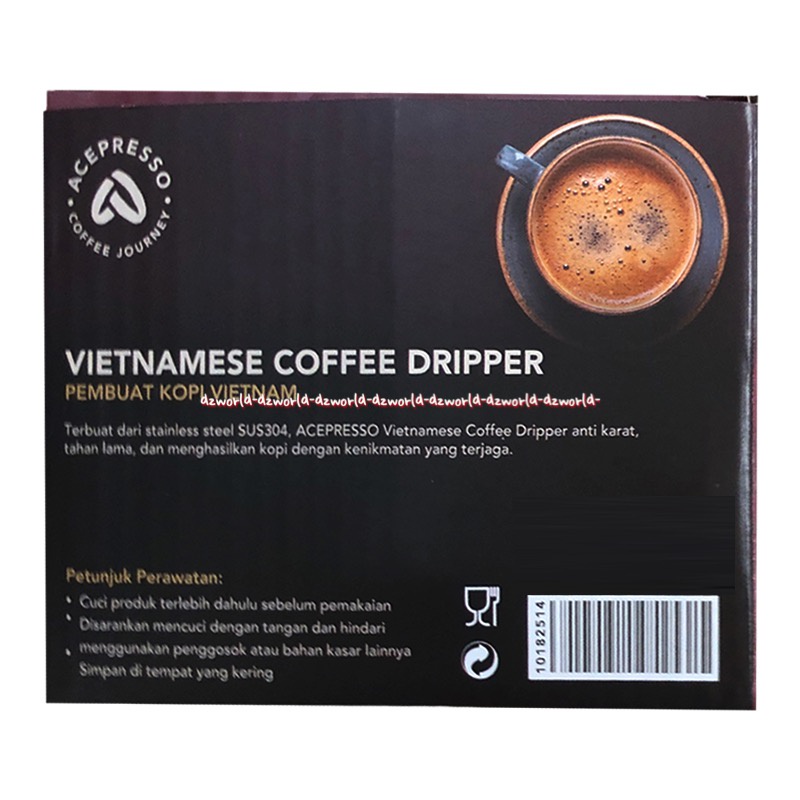 Acepresso Vietnamese Coffee Dripper Filter Alat Saringan Pembuat Pengaduk Kopi Vietnam Ace Presso Vietnam mese Krishome