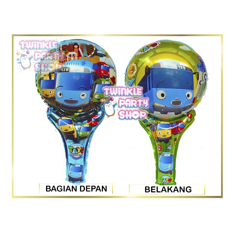 Balon Foil UltahTayo/ Balom Tennis Pentung Foil Karakter Bus Tayo n Friends