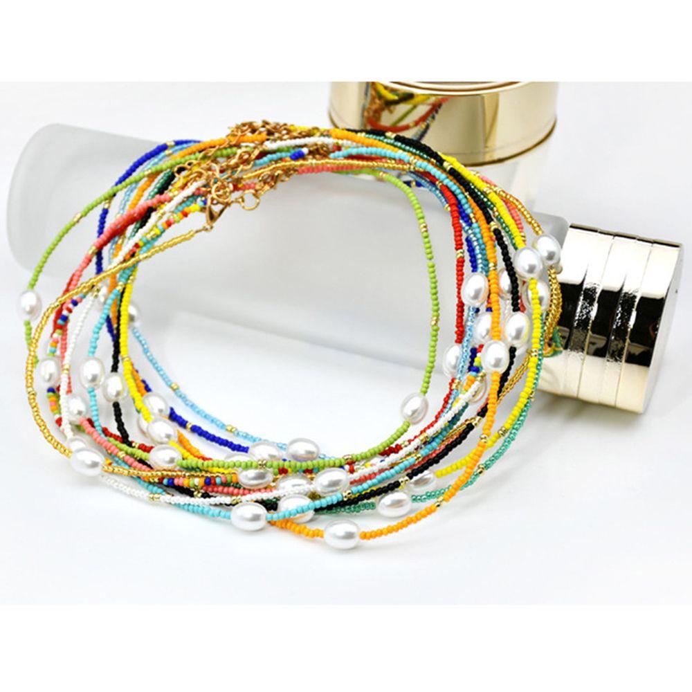 Aksesoris Dekorasi Choker Nanas Multicolor Millet Bead Bohemian