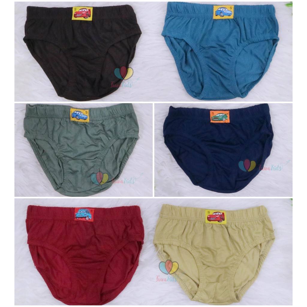 (ISI 6-12 PCS) Celana Dalam Laki uk Anak Tanggung 8-12 Tahun / CD Boy Kolor Sempak Polos Dalam