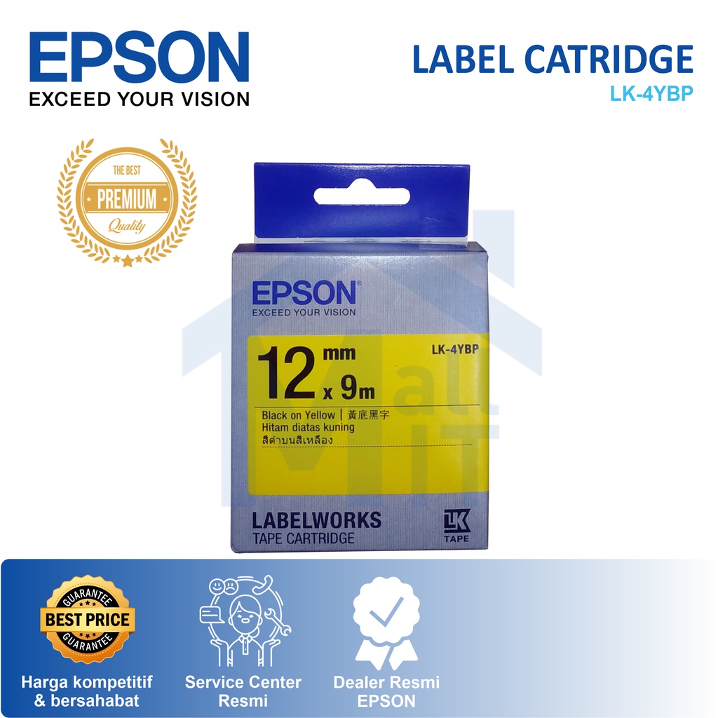 EPSON LABEL 12mm LABELWORKS TAPE CATRIDGE  LW300 LK4