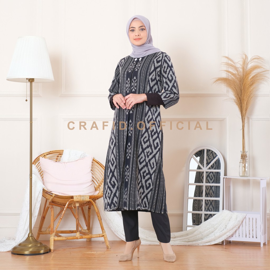 CRAFID HARA 05  Long Cardigan Full Tenun