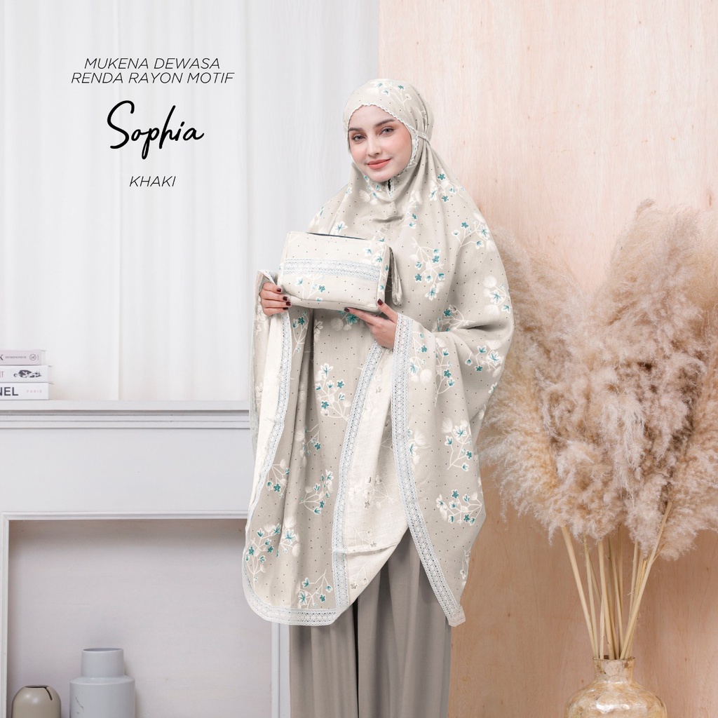 MUKENA BALI TASIK - MUKENA RENDA DEWASA RAYON MOTIF SOPHIA