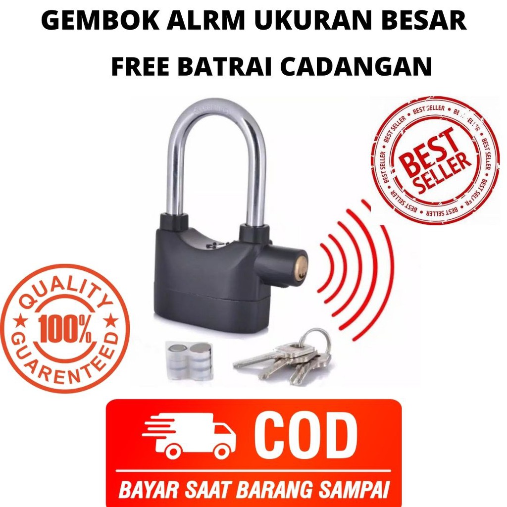 Anti Maling Gembok Alarm Ukuran Besar