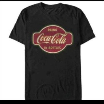 tshirt kaos coca-cola hitam pria