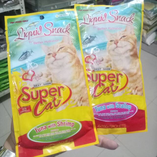 SUPER CAT LIQUID SNACK MAKANAN KUCING CEMILAN KUCING