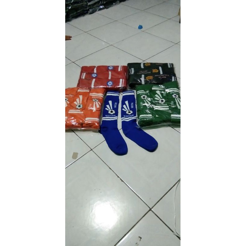 kaos kaki BOLA &amp; PUTSAL panjang selutut orang dewasa gambar real pick