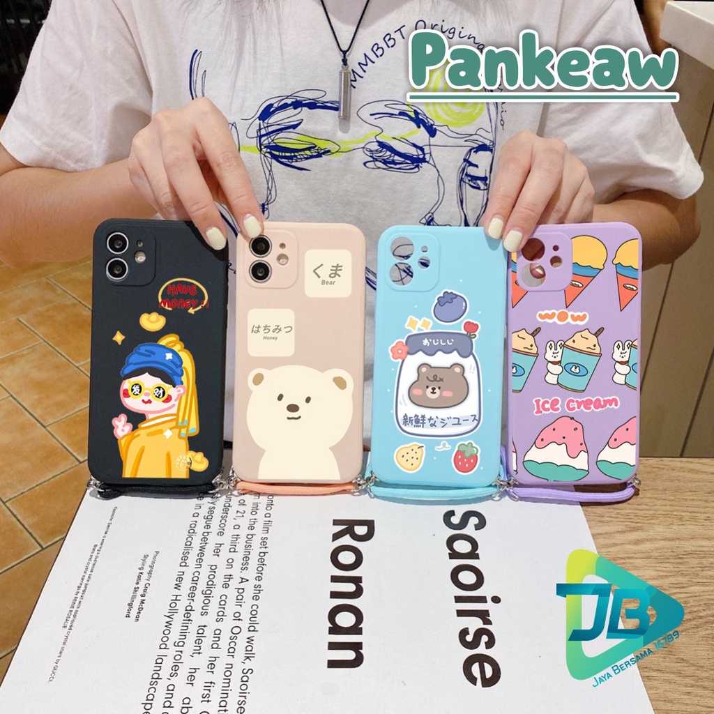 SOFTCASE SILIKON SLINGCASE TALI LANYARD STRAP PHONE MACARON PELINDUNG KAMERA PANKEAW OPPO VIVO SAMSUNG XIAOMI REALME IPHONE ALL TYPE JB5315