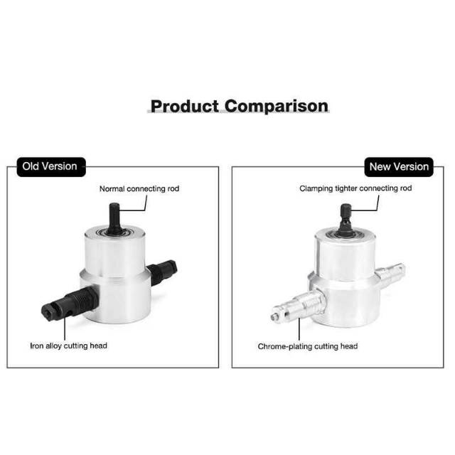 Alat Pemotong Plat Besi Baja ringan Galvalum Adaptor Bor Double Head Nibbler Cutter