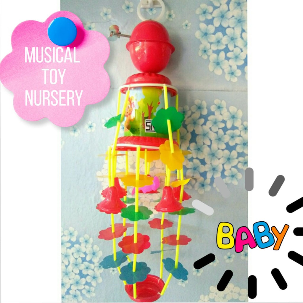 Merry Go Round Musical Toy Nursery Mainan Musik Bayi Gantung Putar