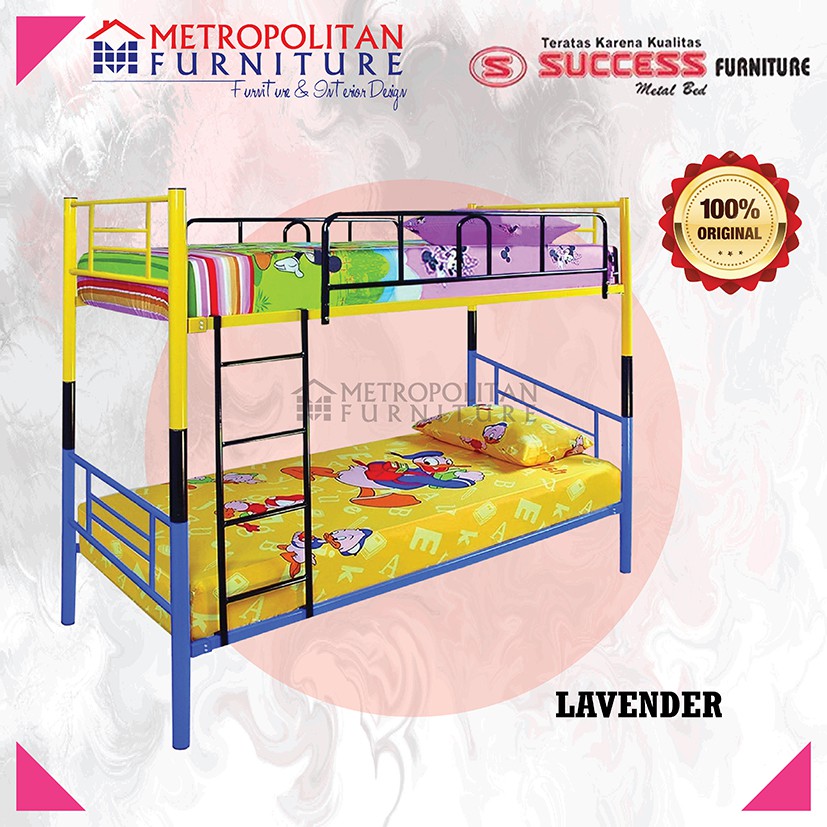 Success Tempat tidur/Ranjang Besi susun - Lavender