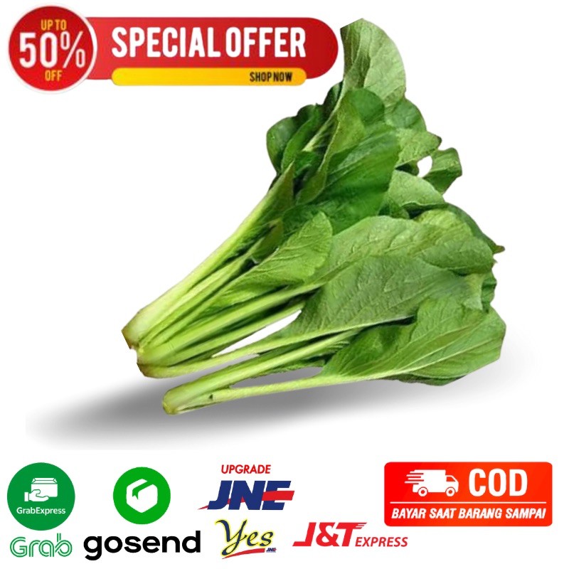 

Sawi hijau / Caesim fresh 250 gr berkualitas sayuran segar organik bandung