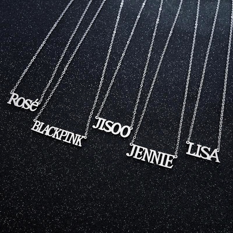 Kalung Liontin Bahan Stainless Steel Gaya Punk Blackpink JENNIE JISOO LISA ROSE Untuk Wanita