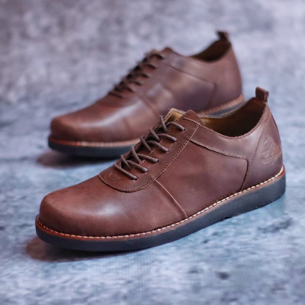 SEPATU FORMAL PRIA KULIT ASLI ORIGINAL CASUAL FORMAL SEKOLAH KULIAH BERKUALITAS - SEPATU OXFORD PRIA GURU PNS KERJA PESTA