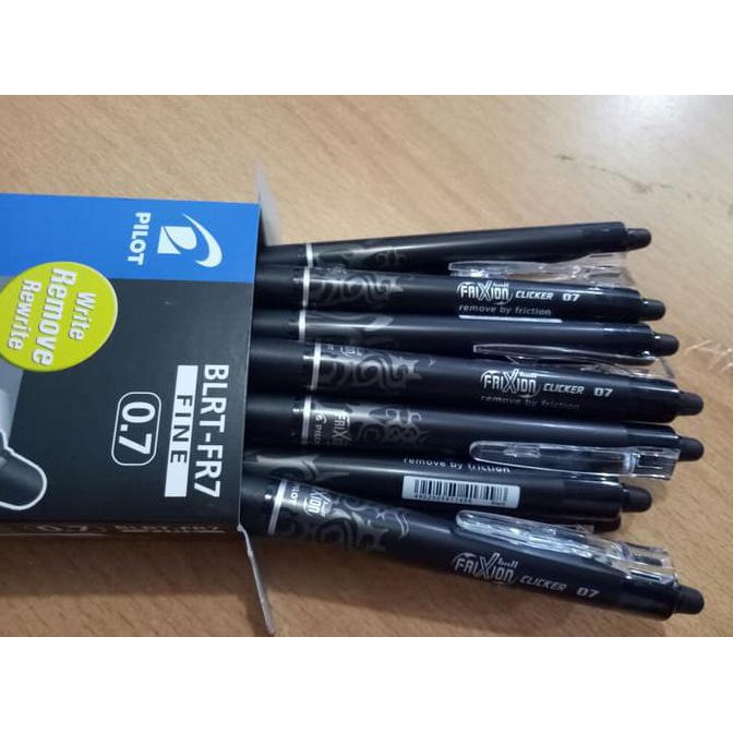 

Pulpen Pen Frixion Pilot 0.7 HITAM Clicker ( Bisa Dihapus ) TERUJI