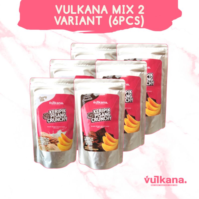 

PAKET CEPEK - Keripik Pisang Vulkana Mix 2 varian isi 6pcs