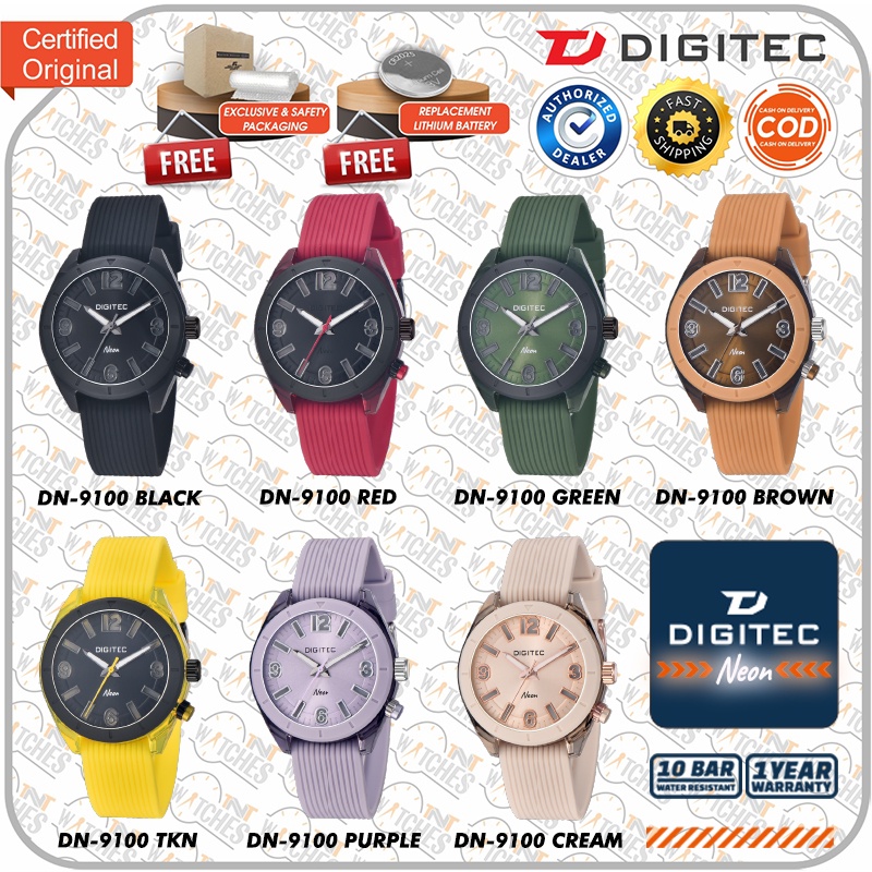 Jam Tangan DIGITEC DN-9100 / DN 9100 / DN9100 NEON DG BDN LED Watch ORIGINAL