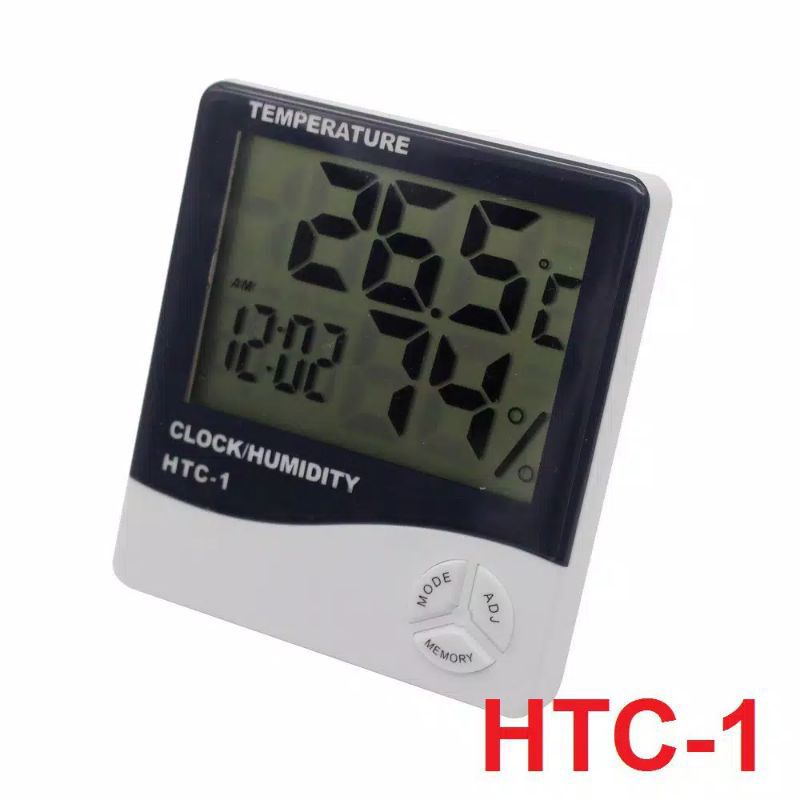 HTC 1 HTC 2 Digital Thermometer Hygrometer Jam htc1 htc2 Room temperature Lcd besar