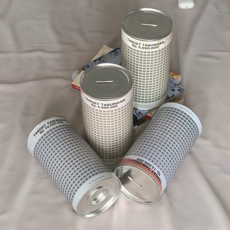 Celengan Target 5-8-10-12 Juta (LARGE 20cm x 10cm)