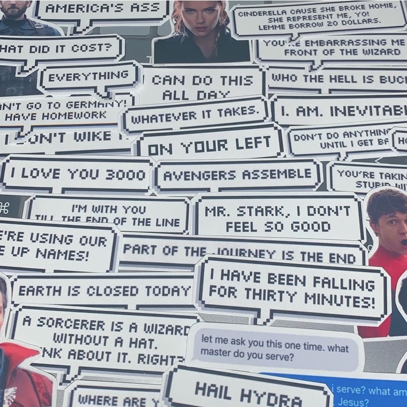 avengers quotes stickers