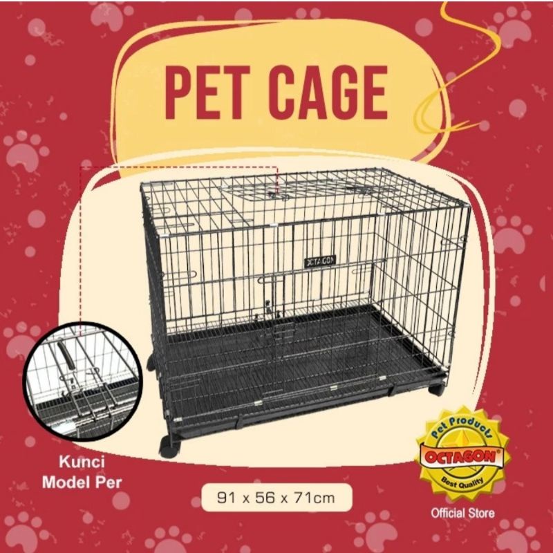 Kandang Kucing Anjing Besi Octagon K-305 Kandang Hewan Octagon