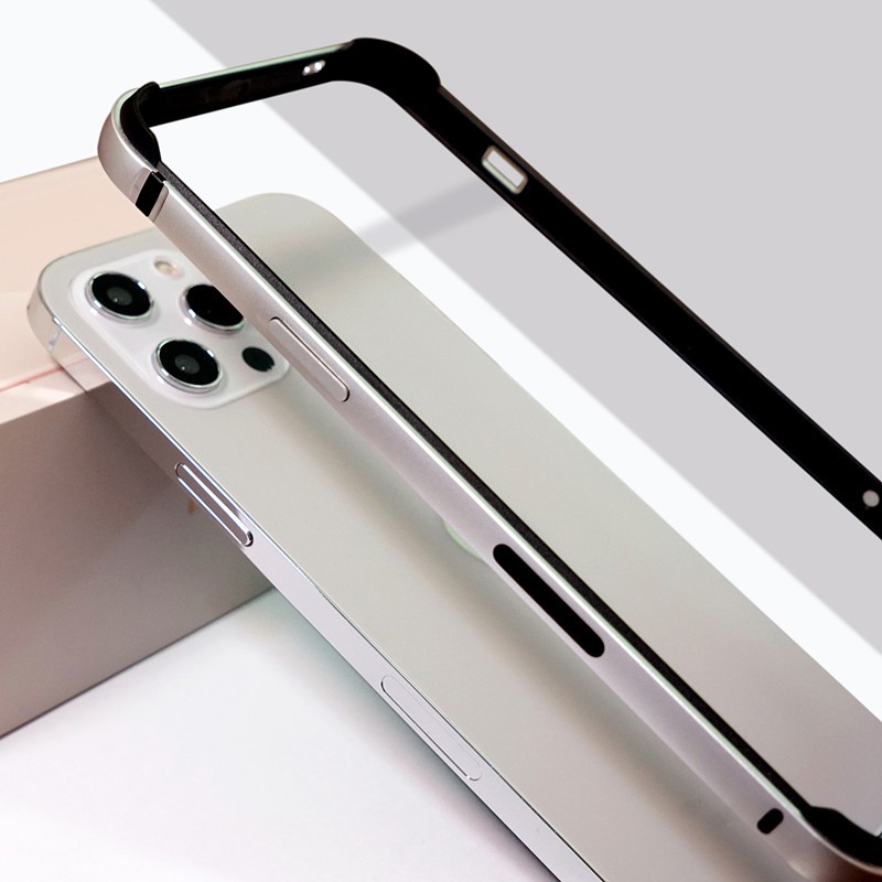 Casing Bumper Case Metal Aluminum Shockproof Untuk iPhone 12 Pro Max Mini 12