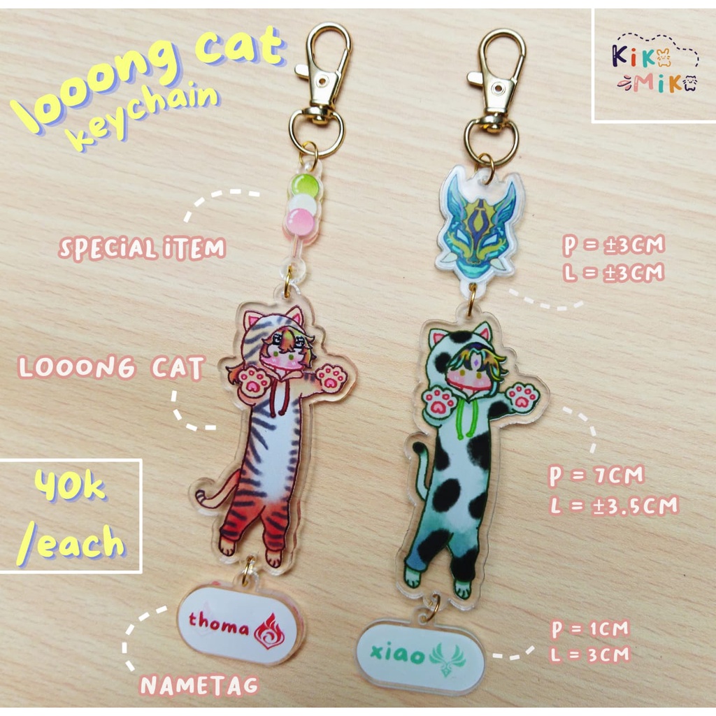 Genshin Impact Loong Cat Keychain / Gantungan Kunci / Charm - Fan Merchandise Genshin