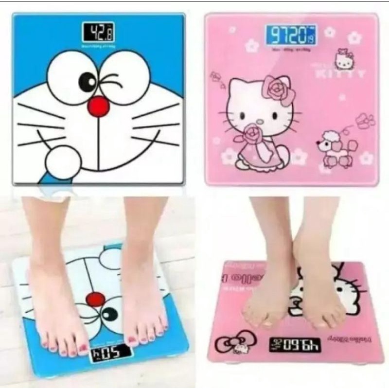 TIMBANGAN BADAN DIGITAL KARAKTER HELLO KITTY-DORAEMON