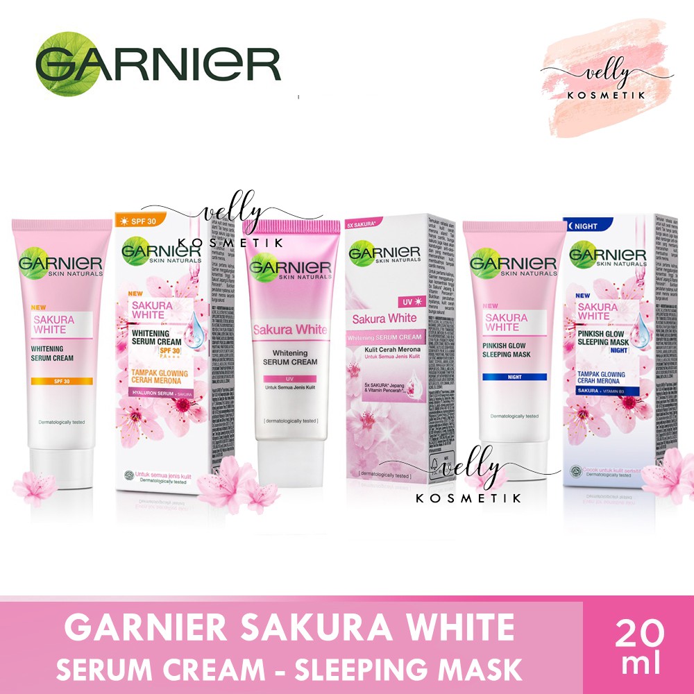 Garnier Sakura White Day Cream UVA/UVB SPF30 &amp; Night Cream 20ml