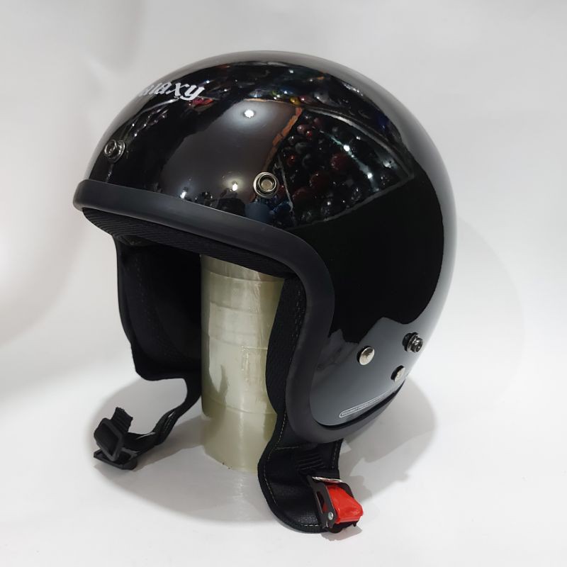 Helm Retro Polos Full Leher Galaxy