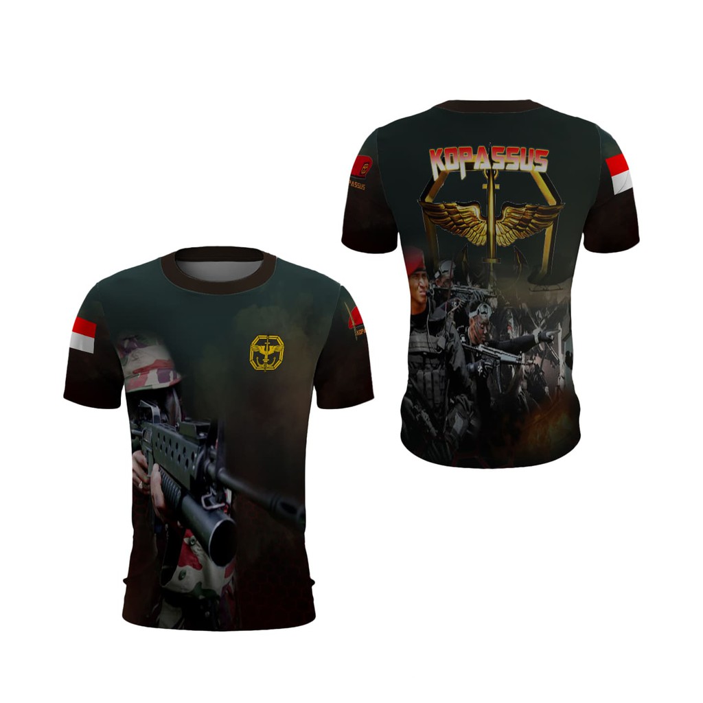 Kaos Kopassus Lengan Pendek | Kaos Kopassus Original | Kaos Kopassus [Riasho]