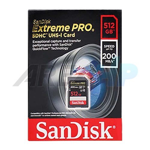 Sandisk 512GB 512 GB Extreme Pro 200 mb/s SD SDXC Card