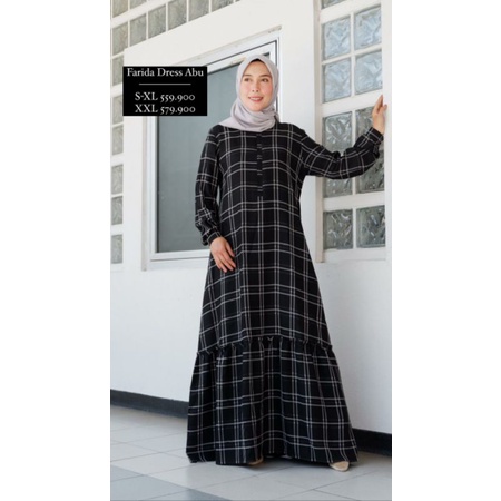 Baju Gamis Wanita Siti Hajar Farida Dress