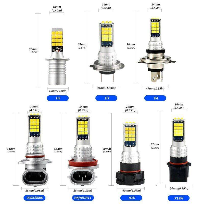 2pcs Lampu Kabut LED H11 Untuk Mercury